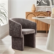 Verity Chenille Dining Armchair in Chocolate Brown