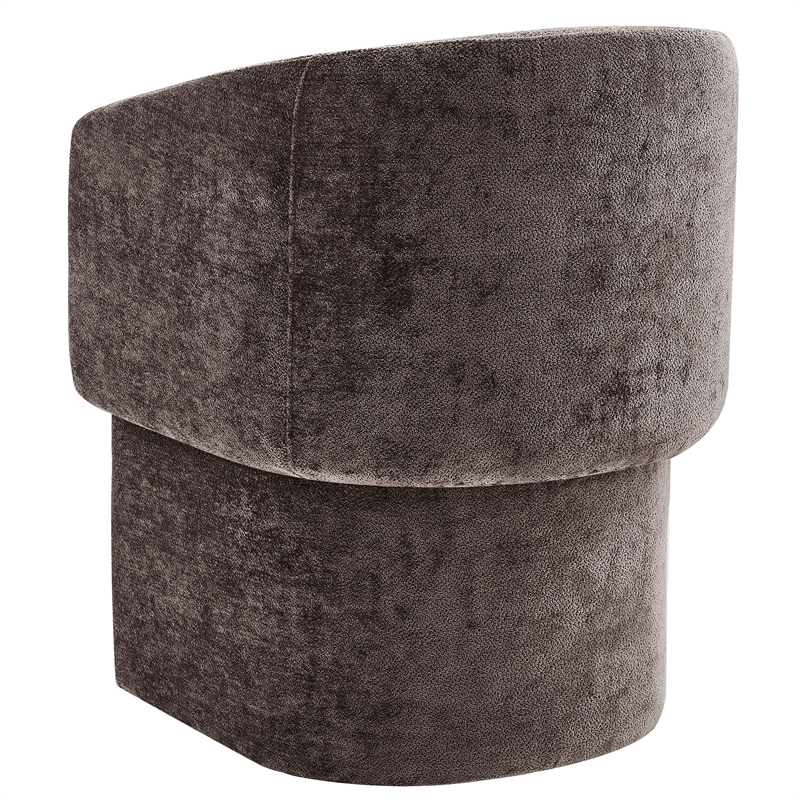 Verity Chenille Dining Armchair in Chocolate Brown