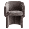 Verity Chenille Dining Armchair in Chocolate Brown