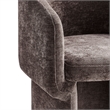 Verity Chenille Dining Armchair in Chocolate Brown