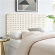 Sparta Weave Vegan Leather Full Headboard in Natural Beige