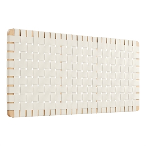 Sparta Weave Vegan Leather Full Headboard in Natural Beige