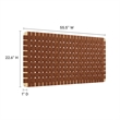 Sparta Weave Vegan Leather Full Headboard in Natural Brown