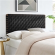Sparta Weave Vegan Leather Full Headboard in Walnut Black