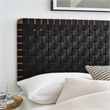 Sparta Weave Vegan Leather Full Headboard in Walnut Black