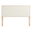Sparta Weave Vegan Leather Full Headboard in Natural Beige