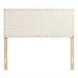 Sparta Weave Vegan Leather Full Headboard in Natural Beige