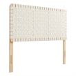 Sparta Weave Vegan Leather Full Headboard in Natural Beige