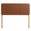 Sparta Weave Vegan Leather Full Headboard in Natural Brown