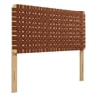 Sparta Weave Vegan Leather Full Headboard in Natural Brown