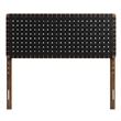Sparta Weave Vegan Leather Full Headboard in Walnut Black