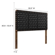 Sparta Weave Vegan Leather Full Headboard in Walnut Black