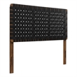 Sparta Weave Vegan Leather Full Headboard in Walnut Black
