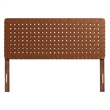 Sparta Weave Vegan Leather Full Headboard in Walnut Brown