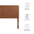 Sparta Weave Vegan Leather Full Headboard in Walnut Brown