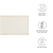 Sparta Weave Wall-Mount Vegan Leather Queen Headboard in Natural Beige