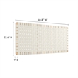 Sparta Weave Wall-Mount Vegan Leather Queen Headboard in Natural Beige