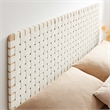 Sparta Weave Wall-Mount Vegan Leather Queen Headboard in Natural Beige