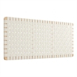 Sparta Weave Wall-Mount Vegan Leather Queen Headboard in Natural Beige