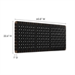 Sparta Weave Wall-Mount Vegan Leather Queen Headboard in Walnut Black