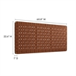 Sparta Weave Wall-Mount Vegan Leather Queen Headboard in Walnut Brown