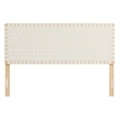Sparta Weave Vegan Leather Queen Headboard in Natural Beige