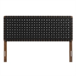 Sparta Weave Vegan Leather Queen Headboard in Walnut Black