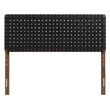 Sparta Weave Vegan Leather Queen Headboard in Walnut Black