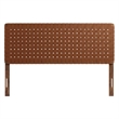 Sparta Weave Vegan Leather Queen Headboard in Walnut Brown