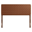 Sparta Weave Vegan Leather Queen Headboard in Walnut Brown