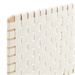 Sparta Weave Wall-Mount Vegan Leather King Headboard in Natural Beige