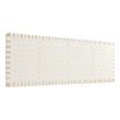 Sparta Weave Wall-Mount Vegan Leather King Headboard in Natural Beige