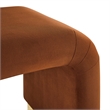 Koda Performance Velvet Waterfall Stool in Brass Rust