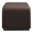 Koda Performance Velvet Waterfall Ottoman in Black Chocolate Brown