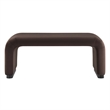 Koda Performance Velvet Waterfall Ottoman in Black Chocolate Brown