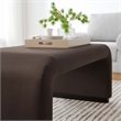 Koda Performance Velvet Waterfall Ottoman in Black Chocolate Brown