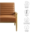 Jensen Vegan Leather Accent Chair in French Oak Tan