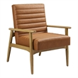 Jensen Vegan Leather Accent Chair in French Oak Tan