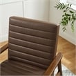 Jensen Vegan Leather Accent Chair in Walnut Brown