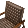 Jensen Vegan Leather Accent Chair in Walnut Brown