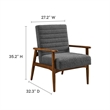 Jensen Boucle Fabric Accent Chair in Walnut Charcoal
