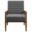 Jensen Boucle Fabric Accent Chair in Walnut Charcoal