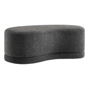 Nimbus 48&quot Upholstered Ottoman Bench in Cast Slate