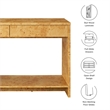 Hudson 2-Drawer Burl Wood Console Table