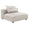 Modway Solace 3-Piece Modular Upholstered Fabric Sofa in Salt