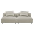 Solace2-Piece Modular Upholstered Fabric Sofa in Linen