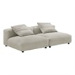 Solace2-Piece Modular Upholstered Fabric Sofa in Linen