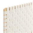 Sparta Weave Wall-Mount Vegan Leather Twin Headboard in Natural Beige