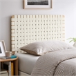 Sparta Weave Vegan Leather Twin Headboard in Natural Beige