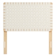 Sparta Weave Vegan Leather Twin Headboard in Natural Beige